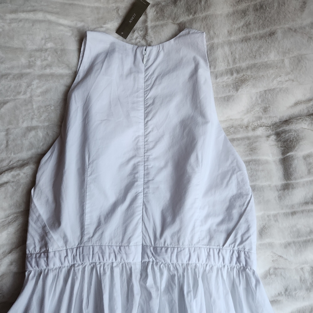 JCrew High Neck Cotton Poplin Sleeveless Midi Dress White Size 4, 6, 8, 10 NWT - Picture 7 of 16